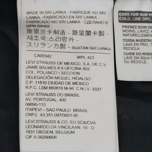 Levis 711 Skinny Jeans Womens Size 32 Black Mid-Rise Stretch Denim - Picture 6 of 8